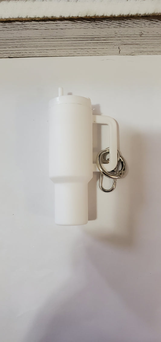 White Stanley Cup Keychain